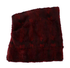 Dolce & Gabbana Bordeaux Hamster Fur Crochet Hood Scarf Hat - - Dolce & Gabbana.