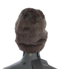 Dolce & Gabbana Brown Weasel Fur Womens Cashmere Hat Beanie -   -  Dolce & Gabbana.