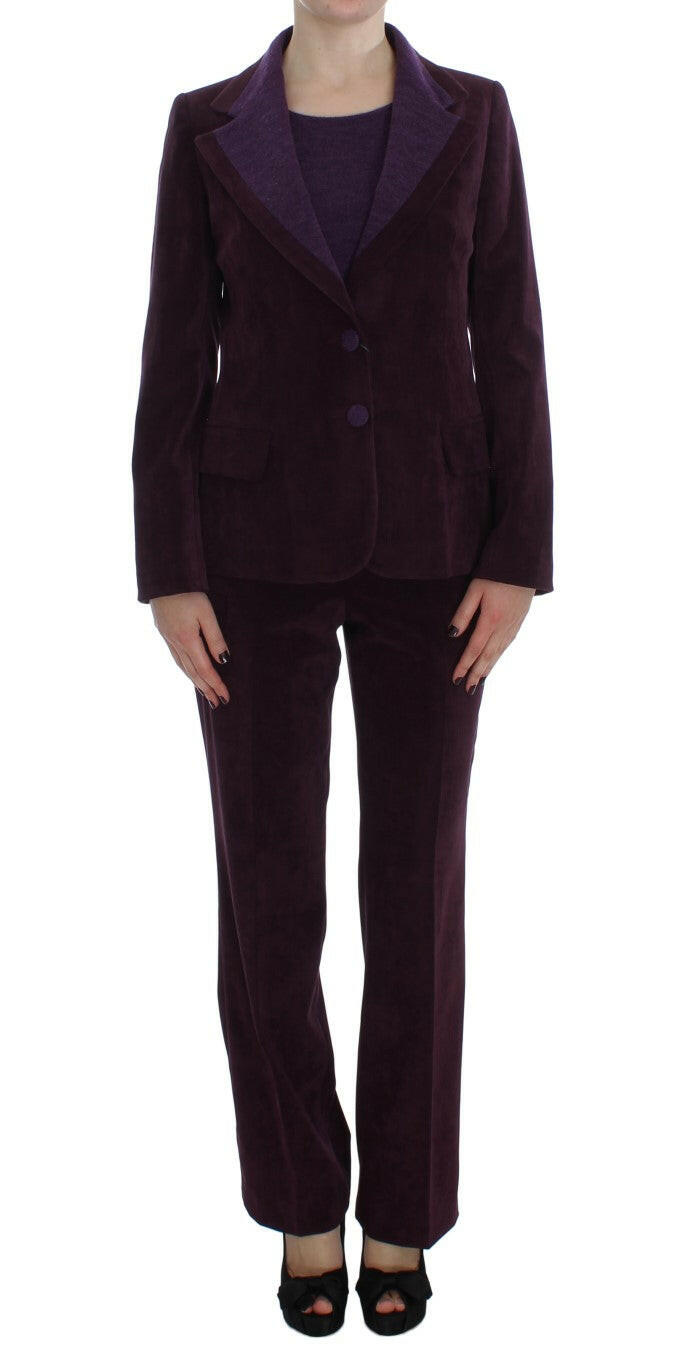 BENCIVENGA Purple Wool Suit T-Shirt Set -   -  BENCIVENGA.