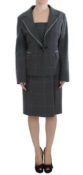 BENCIVENGA Gray Stretch Sheath Dress Suit Set -   -  BENCIVENGA.