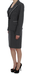 BENCIVENGA Gray Stretch Suit Sheath Dress & Blazer Set -   -  BENCIVENGA.