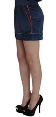 Dolce & Gabbana Blue Silk Stretch Sleepwear Shorts -   -  Dolce & Gabbana.