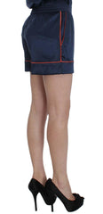 Dolce & Gabbana Blue Silk Stretch Sleepwear Shorts -   -  Dolce & Gabbana.