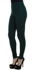 Dolce & Gabbana Green Cashmere Stretch Tights Pants -   -  Dolce & Gabbana.