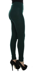 Dolce & Gabbana Green Cashmere Stretch Tights Pants -   -  Dolce & Gabbana.
