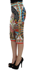 Dolce & Gabbana Multicolor Majolica Sicily Silk Pants -   -  Dolce & Gabbana.