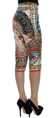 Dolce & Gabbana Multicolor Majolica Sicily Silk Pants -   -  Dolce & Gabbana.