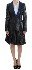 Exte Black Blue Two Piece Suit Skirt & Blazer -   -  Exte.