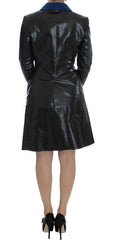 Exte Black Blue Two Piece Suit Skirt & Blazer -   -  Exte.