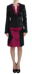 Exte Black Pink Two Piece Suit Skirt & Blazer -   -  Exte.