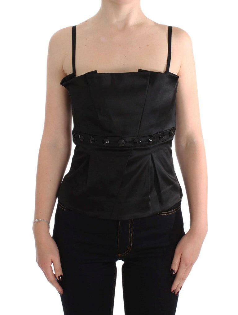 Exte Black Tank Party Evening Top Blouse -   -  Exte.