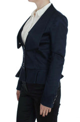 Exte Blue Three Button Single Breasted Blazer Jacket -   -  Exte.