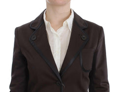 Exte Brown Stretch Two Button Suit -   -  Exte.