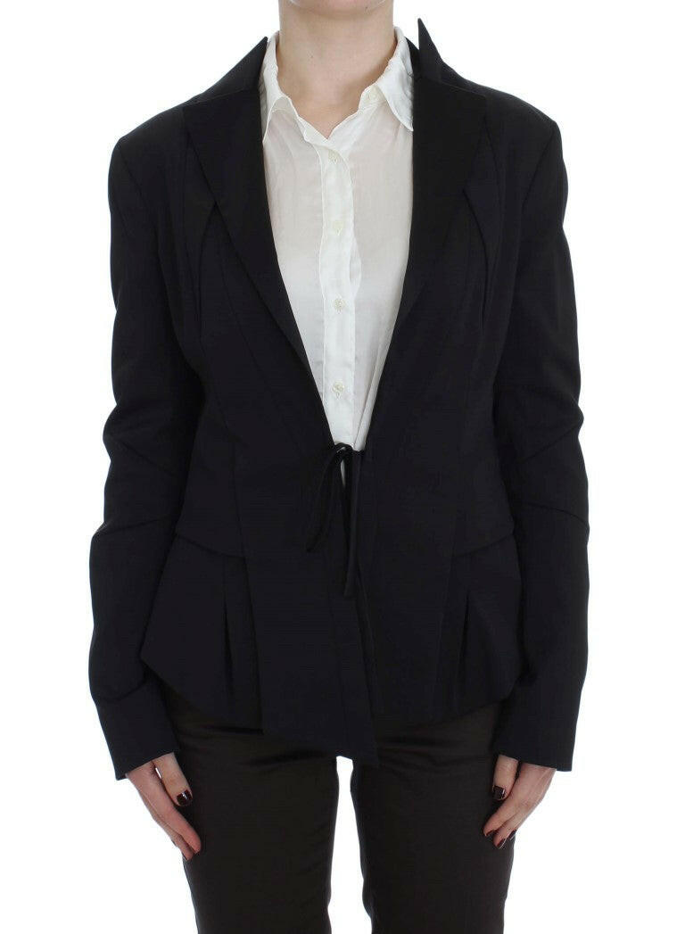 Exte Black Stretch Single Breasted Blazer Jacket -   -  Exte.