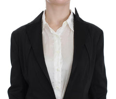 Exte Black Stretch Single Breasted Blazer Jacket -   -  Exte.
