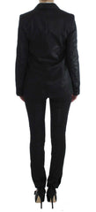 Exte Black One Button Three Piece Suit -   -  Exte.