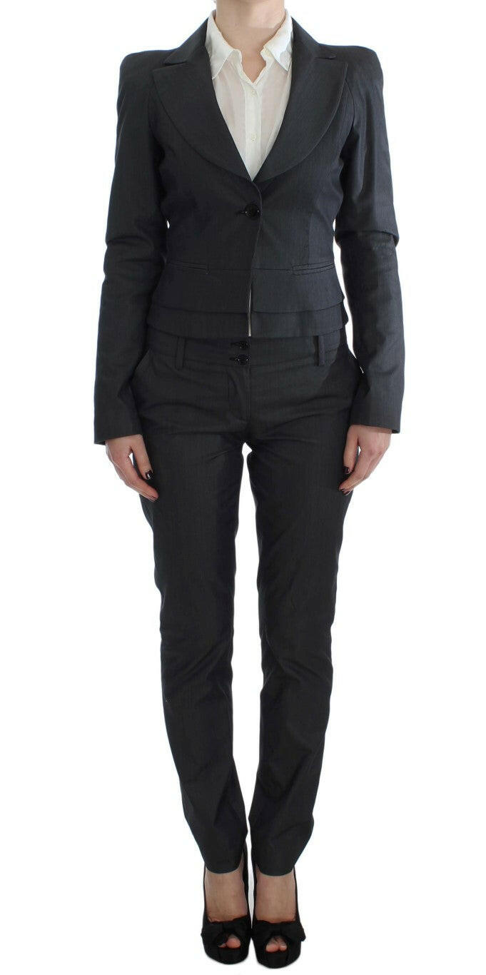 Exte Gray One Button Two Piece Suit -   -  Exte.