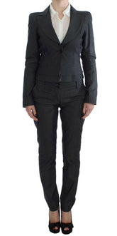 Exte Gray One Button Two Piece Suit -   -  Exte.