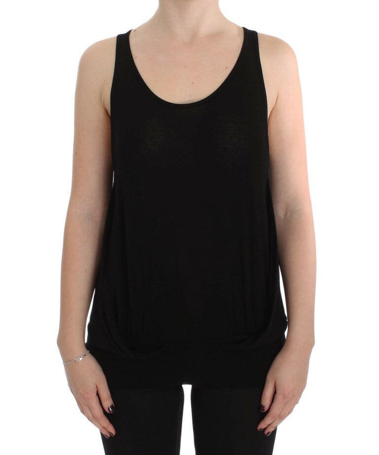 PLEIN SUD Black Stretch Sleeveless Blouse -   -  PLEIN SUD.
