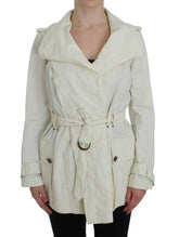 PLEIN SUD White Trench Coat Jacket -   -  PLEIN SUD.
