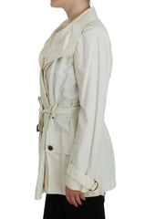 PLEIN SUD White Trench Coat Jacket -   -  PLEIN SUD.