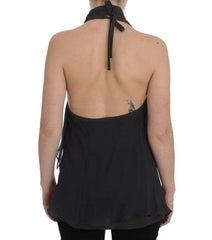 CORA GROPPO Gray Blue Stretch Blouse Top -   -  CORA GROPPO.