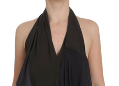 CORA GROPPO Gray Blue Stretch Blouse Top -   -  CORA GROPPO.