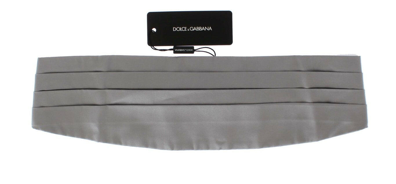 Dolce & Gabbana Silver Wide Belt Silk Cummerbund -  MenΒ΄s Cummerbund -  Dolce & Gabbana.