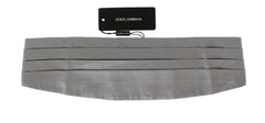 Dolce & Gabbana Silver Wide Belt Silk Cummerbund -  MenΒ΄s Cummerbund -  Dolce & Gabbana.