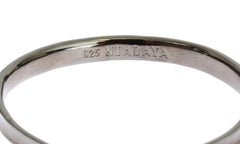 Nialaya Gray Rhodium 925 Silver Bangle Bracelet -   -  Nialaya.