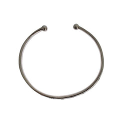 Nialaya Gray Rhodium 925 Silver Bangle Bracelet -   -  Nialaya.