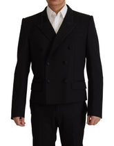 Dolce & Gabbana Black Double Breasted Coat Blazer Jacket -   -  Dolce & Gabbana.