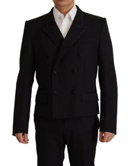 Dolce & Gabbana Black Double Breasted Coat Blazer Jacket -   -  Dolce & Gabbana.