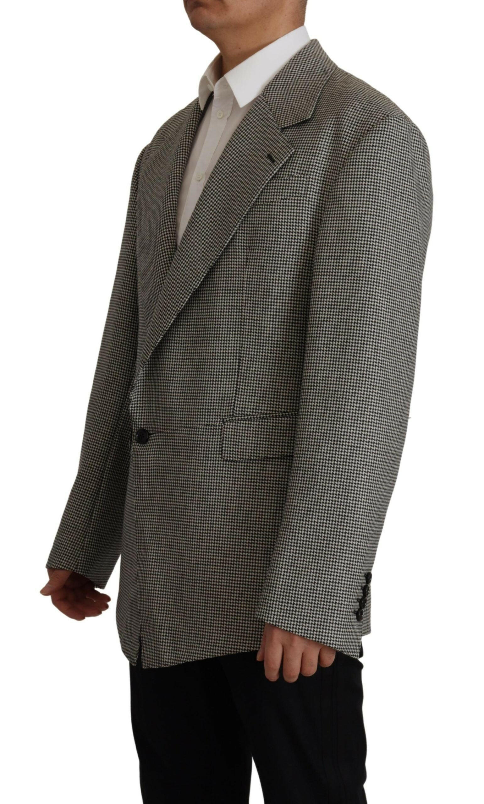 Dolce & Gabbana Gray Checkered Single Breasted Jacket Blazer -   -  Dolce & Gabbana. Dolce & Gabbana Gray Checkered Single Breasted Jacket Blazer -   -  Dolce & Gabbana.
