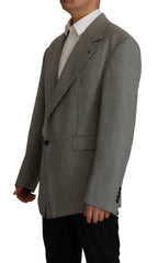 Dolce & Gabbana Gray Checkered Single Breasted Jacket Blazer -   -  Dolce & Gabbana.