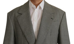 Dolce & Gabbana Gray Checkered Single Breasted Jacket Blazer -   -  Dolce & Gabbana.