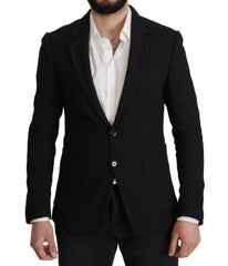 Dolce & Gabbana Black Single Breasted Coat Men Blazer -   -  Dolce & Gabbana.