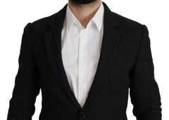 Dolce & Gabbana Black Single Breasted Coat Men Blazer -   -  Dolce & Gabbana.