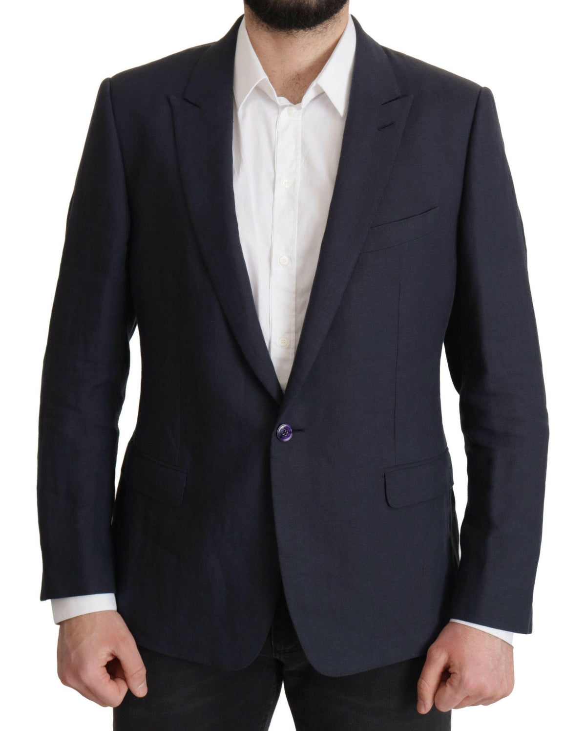 Dolce & Gabbana Dark Blue ALTA SARTORIA Jacket Coat Blazer -   -  Dolce & Gabbana.