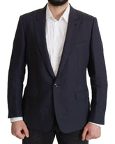 Dolce & Gabbana Dark Blue ALTA SARTORIA Jacket Coat Blazer -   -  Dolce & Gabbana.