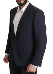 Dolce & Gabbana Dark Blue ALTA SARTORIA Jacket Coat Blazer -   -  Dolce & Gabbana.
