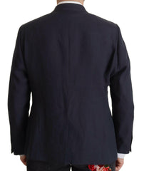 Dolce & Gabbana Dark Blue ALTA SARTORIA Jacket Coat Blazer -   -  Dolce & Gabbana.