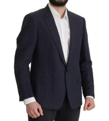 Dolce & Gabbana Dark Blue ALTA SARTORIA Jacket Coat Blazer -   -  Dolce & Gabbana.