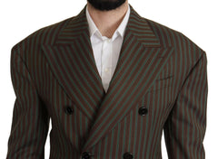 Dolce & Gabbana Multicolor Stripes Double Breasted Blazer -   -  Dolce & Gabbana.