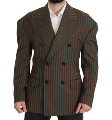 Dolce & Gabbana Multicolor Stripes Double Breasted Blazer -   -  Dolce & Gabbana.