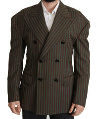 Dolce & Gabbana Multicolor Stripes Double Breasted Blazer -   -  Dolce & Gabbana.
