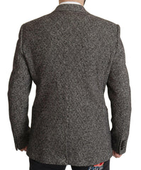 Dolce & Gabbana Gray Cotton Single Breasted Fantasy Blazer -   -  Dolce & Gabbana.