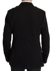 Dolce & Gabbana Black Wool Single Breasted Coat Blazer -   -  Dolce & Gabbana.
