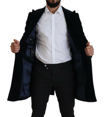 Dolce & Gabbana Black Cotton Cardigan Long Coat Men Jacket -   -  Dolce & Gabbana.