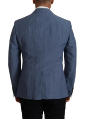 Dolce & Gabbana Blue Single Breasted Logo Blazer Jacket -   -  Dolce & Gabbana.